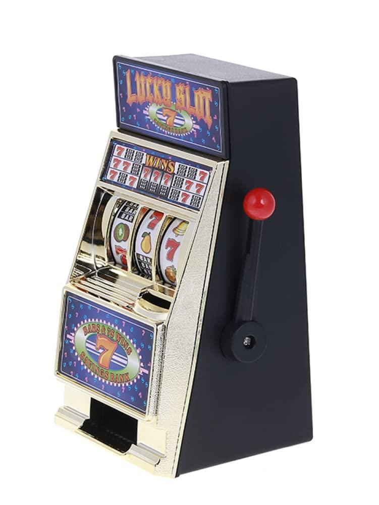 China Mini Slot Machine. Get Lucky Spin Manual Handel Win 777 Jackpot. Realistic Casino Game 8" X 5" X 4"