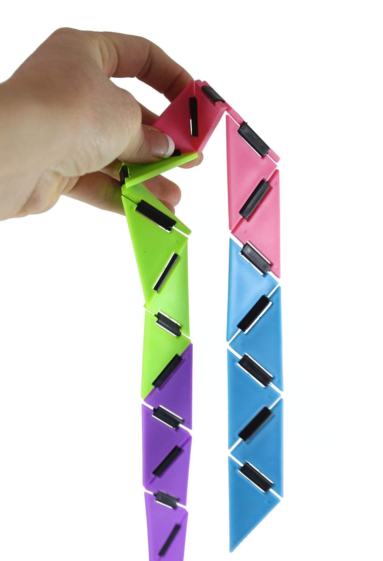 Curious Minds Busy Bags SET OF 2 Infinity Triangle - Magic Endless Folding Fidget Toy - Flip Over and Over - Bend and Fold Crazy Shapes Puzzle - ADD Anxiety Soothing Calm Anxiety Toy for Classroom or Office Focus