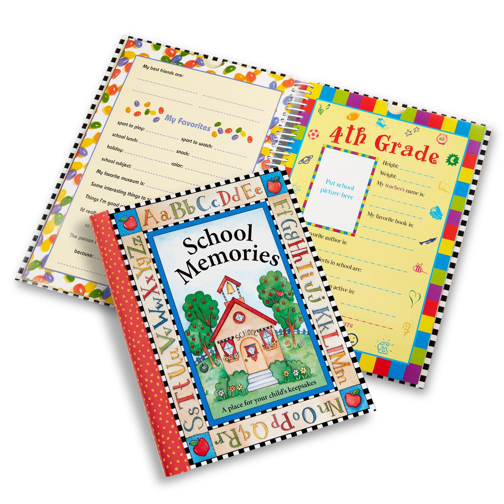 New Seasons Deluxe School Memories Keepsake Photo Album Scrapbook from Preschool Through 12th Grade