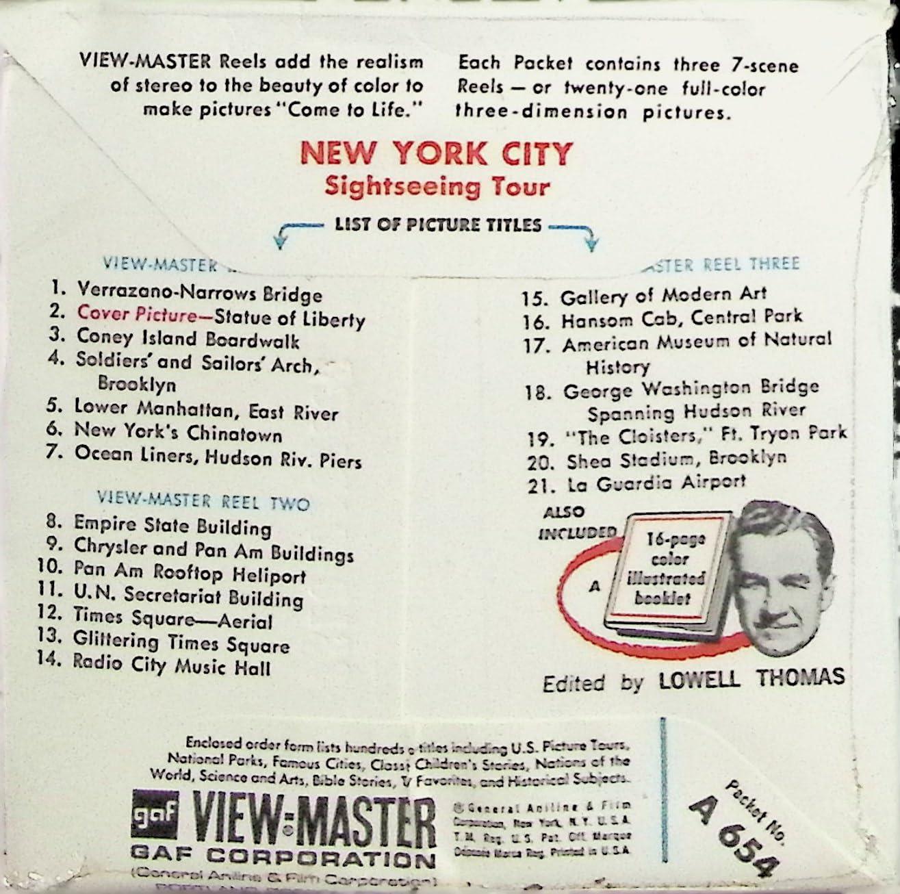 Samorthatrade Classic ViewMaster -New York City - Famous Cities Series - ViewMaster Reels 3D - Unsold store stock - never opened