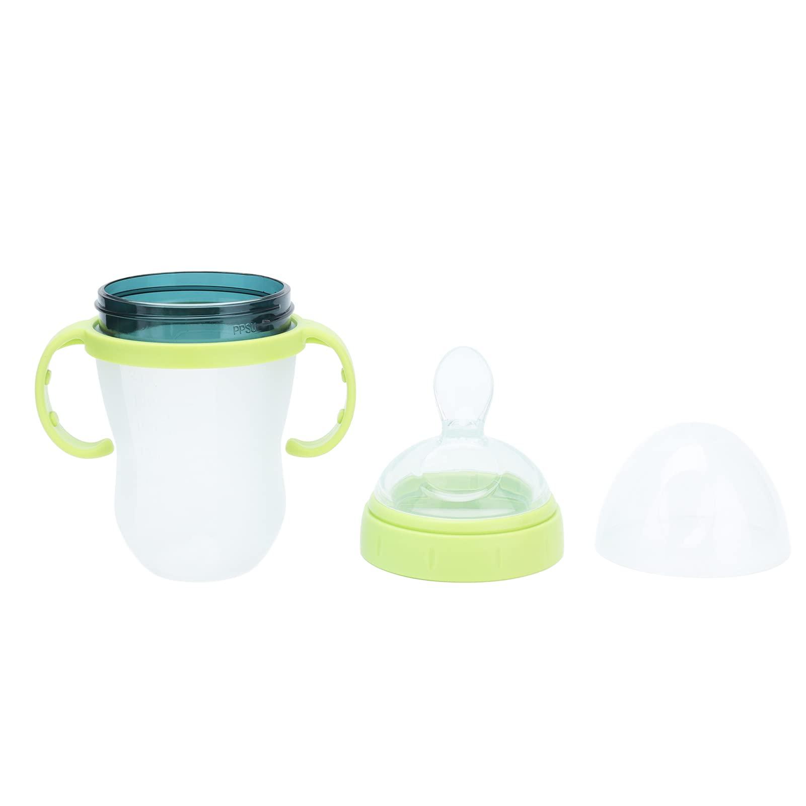 Natudeco Baby Food Feeder Infant Flowing Food Bottles Silicone Unisex Food Squeeze Bottle Kid Food Dispensing Spoon Infant Self Feeding Tool Children Tableware