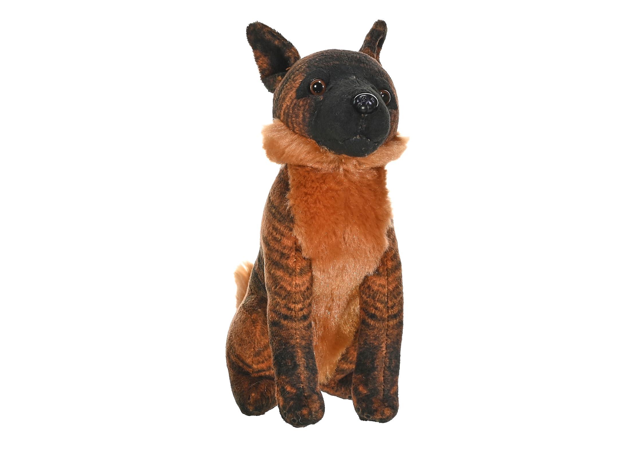 WILD REPUBLIC Wild Republic Rescue Dog, Malinois, Stuffed Animal, with Sound, 5.5 inches, Gift for Kids, Plush Toy, Fill is Spun Recycled Water Bottles