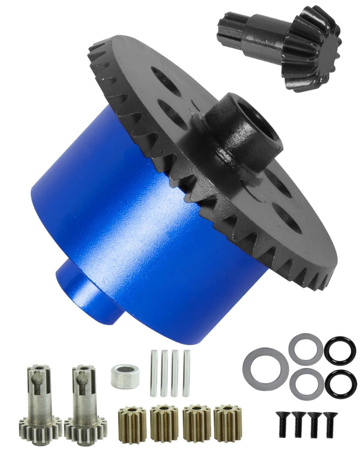 ARRCat Differential & 13T Main Gear Upgrades Part for Arrma 1/10 Granite 3S BLX Senton 3S BLX Big Rock 3S BLX,ARRCat Steel #45 Differential & 13T Main Gear Set,Navy Blue