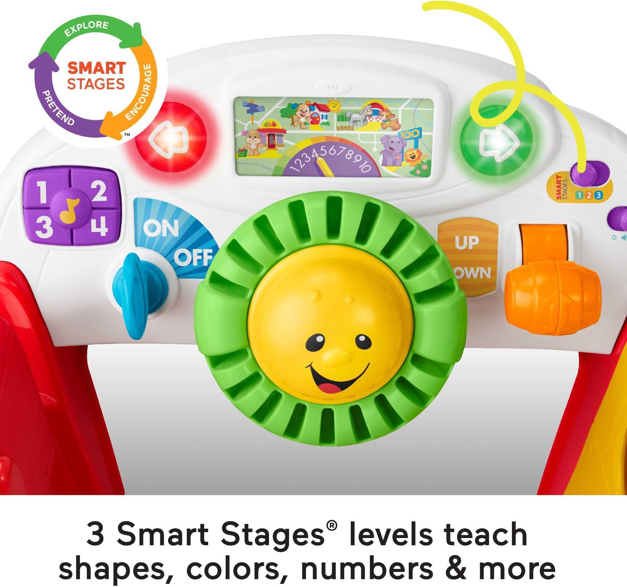 Fisher-Price Fisher-Price Baby Toy Laugh & Learn Crawl Around Car Red Activity Center with Educational Music & Lights for Infants Ages 6+ Months (Amazon Exclusive)