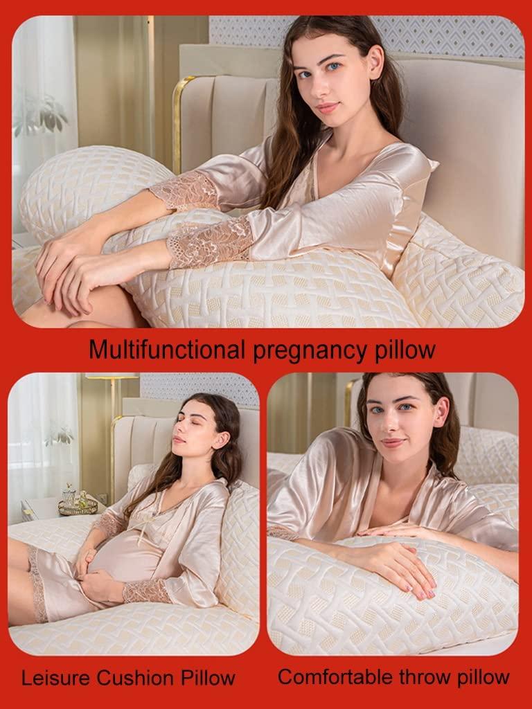 LCYDMJ Pregnancy Pillow Maternity Pillow with Memory Pillow, U-Shaped Body Pillow for Pregnant Women to Help Sleep, with Detachable and Washable Cotton Cover (Color : Style1)
