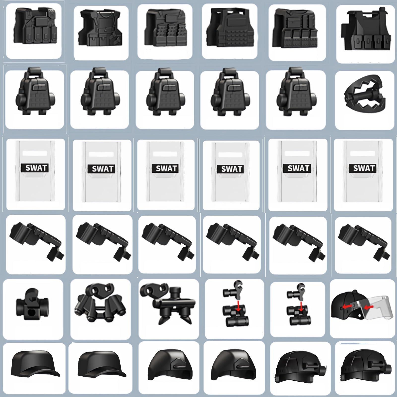 FANLANTEE Military Base Army Base Building Blocks Sets WW2 Battle Brick Armory Swat Team Weapons Pack Toys Compatible with Major Brands Bricks(568 Pcs)