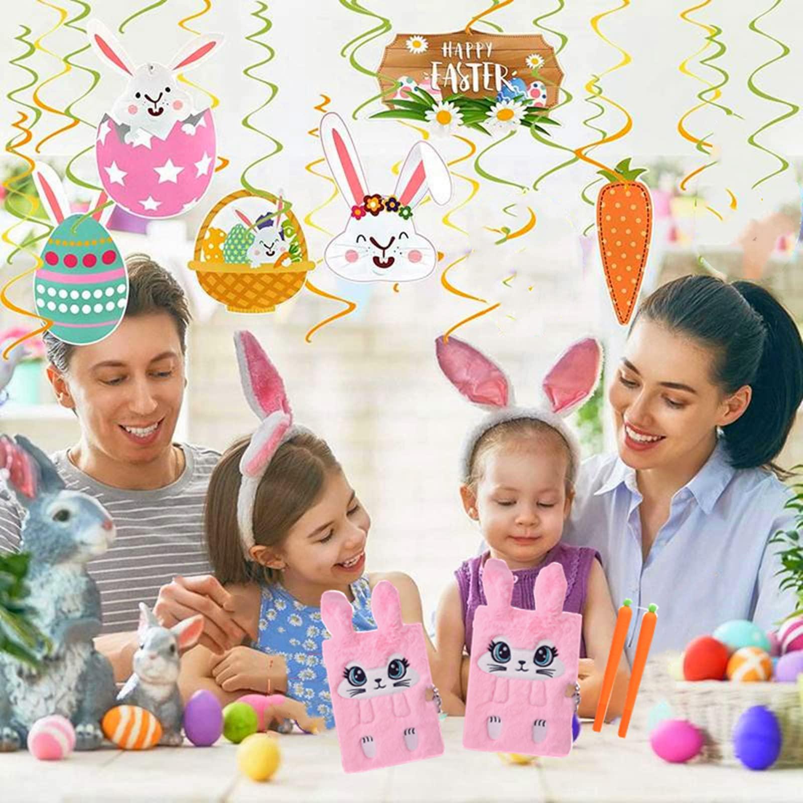 Luolizon Luolizon Bunny Diary with Lock for Girls,Kids Cute Fuzzy Journal Girls Fluffy Rabbit Notebook Age 8-12 Set with 2 Carrot Pens for Easter DayBirthday,New Year