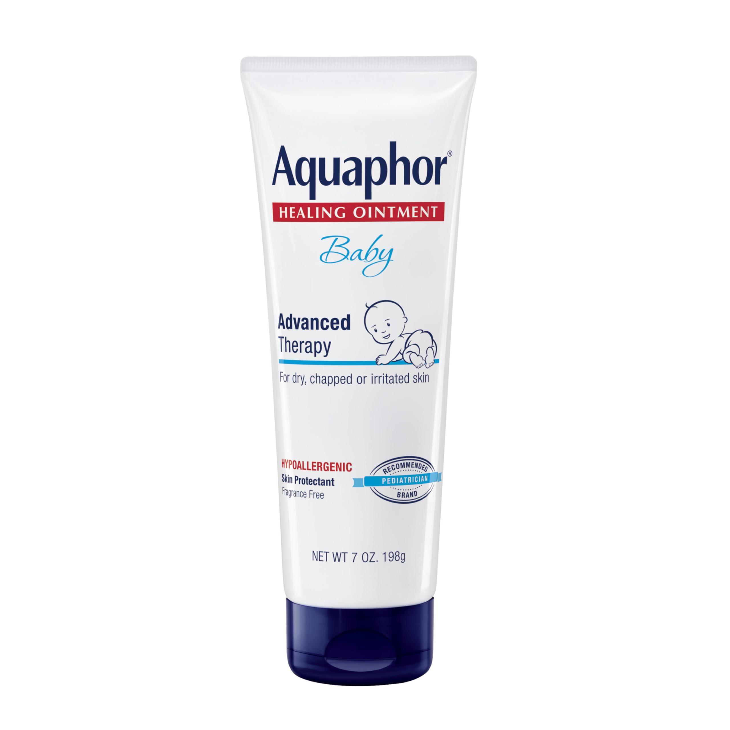 Aquaphor Aquaphor Baby Healing Ointment Advanced Therapy Skin Protectant, Dry Skin and Diaper Rash Ointment, 7 Oz Tube