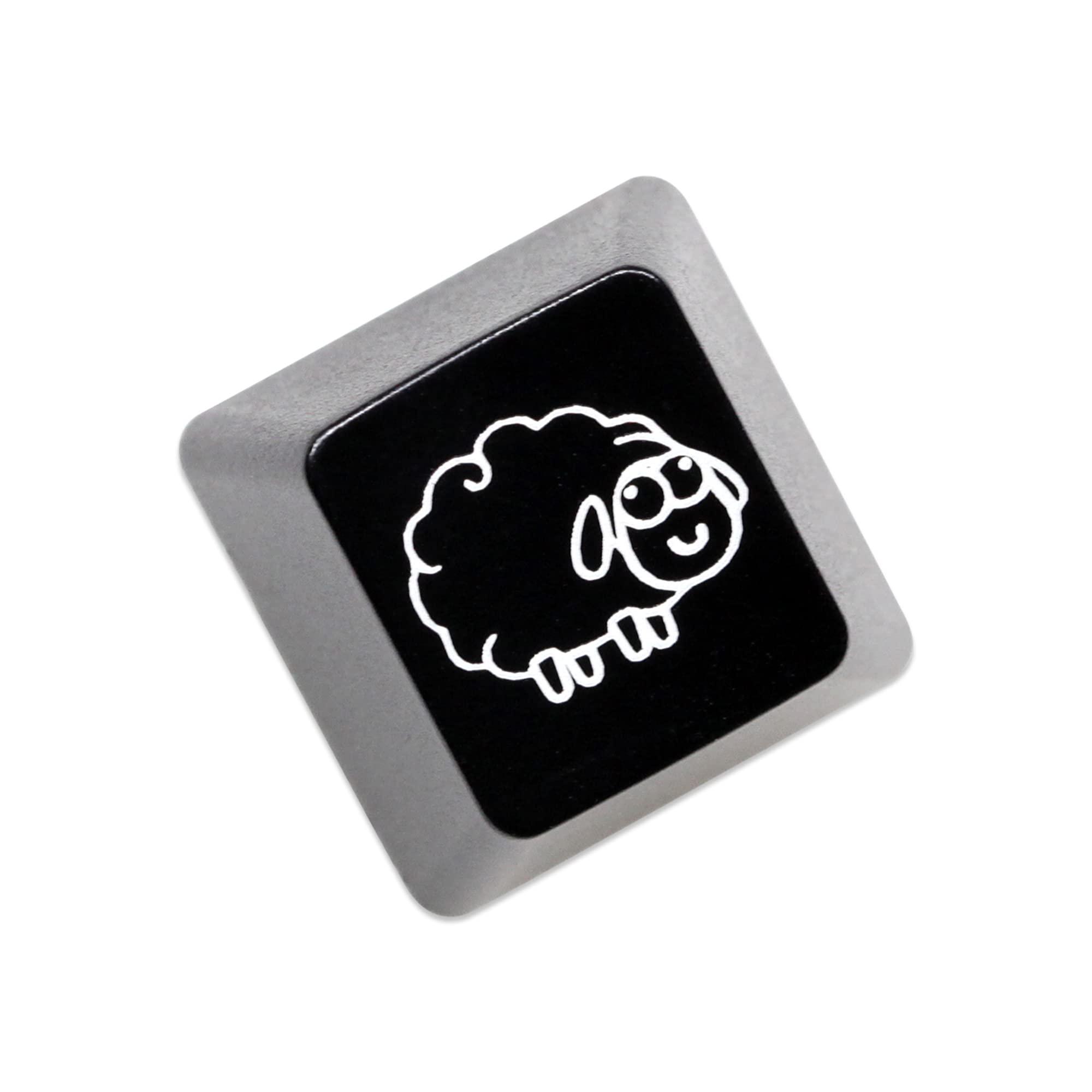 KPREPUBLIC KPREPUBLIC Novelty Shine Through Keycaps ABS Etched Back lit Black red r1 ESC The Cute Sheep Sheep Sheep (Black ESC Sheep A x1)