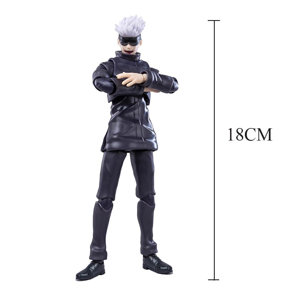 QAHEART QAHEART Fushiguro Megumi Action Figure, 18cm Anime JJK Figure Model Statue Movable Figure, Changeable Face Handmade Collectible Desktop Decoration Gifts for Fans