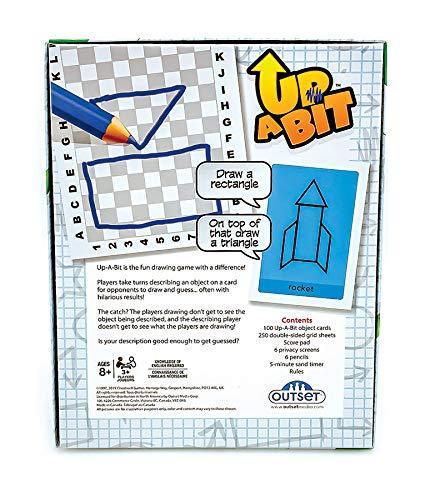 Outset Media Outset Media Up a Bit Drawing Card Game - Describe an Object to Draw and Guess - Family Guessing Game Ages 8+ - Contains 100 Objects Cards, 250 Double Sided Grid Sheets