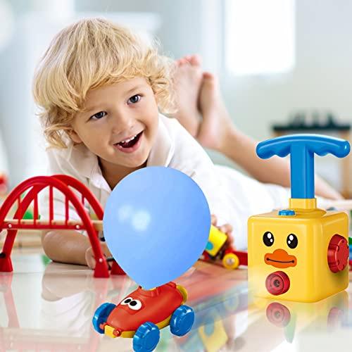 PZJDSR PZJDSR Balloon Launcher Car Toy Set Balloon Powered Car Racers Kit with Pump Rocket Balloons Gift for Kids Above 3 Years Old(yellow)