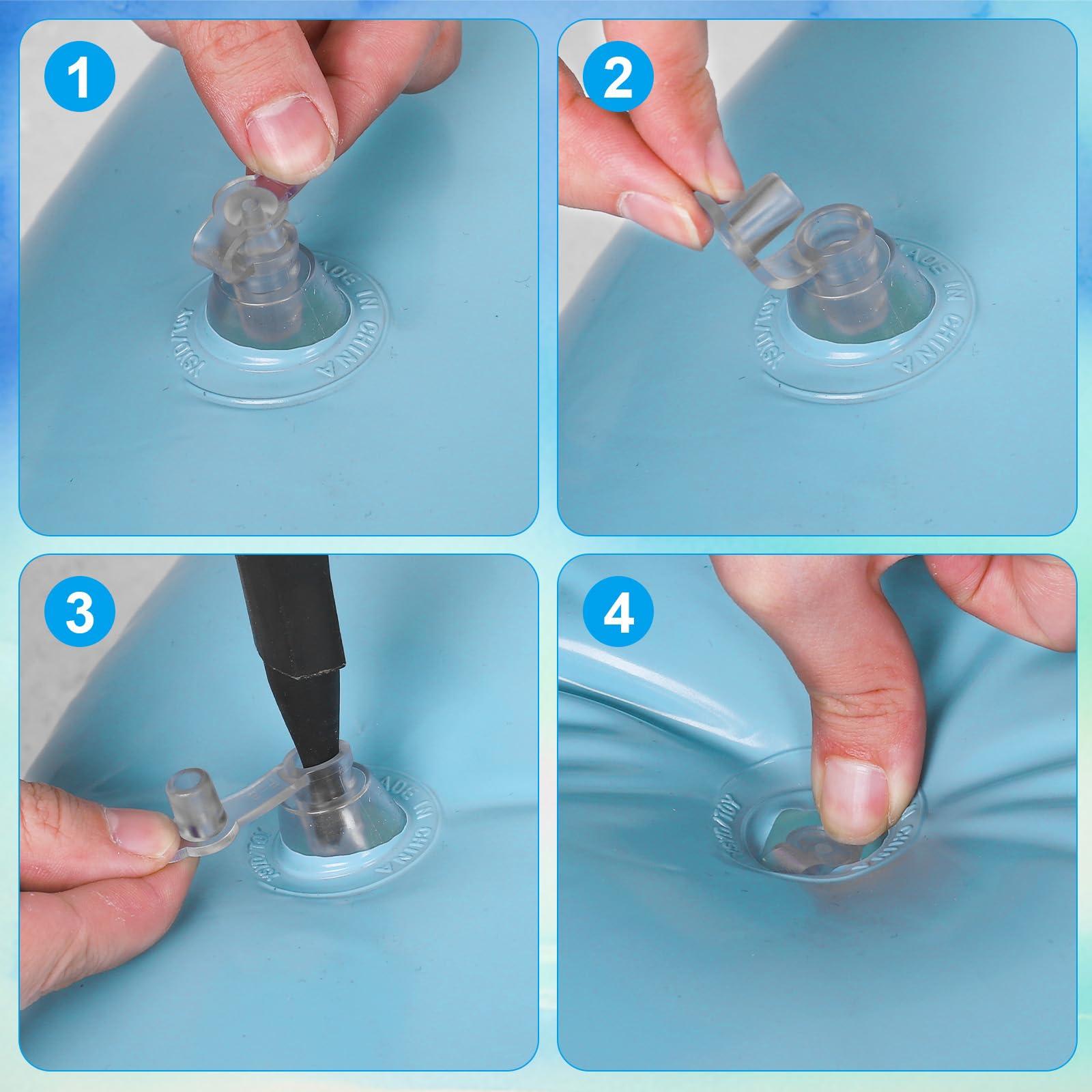 Whaline Whaline 3Pcs Pool Tube with Handles Retro Orange Green Blue Striped Swim Pool Rings Inflatable Float Loungers Tube for Summer Swimming Pool Beach Bachelorette Party, 30 x 14 Inch