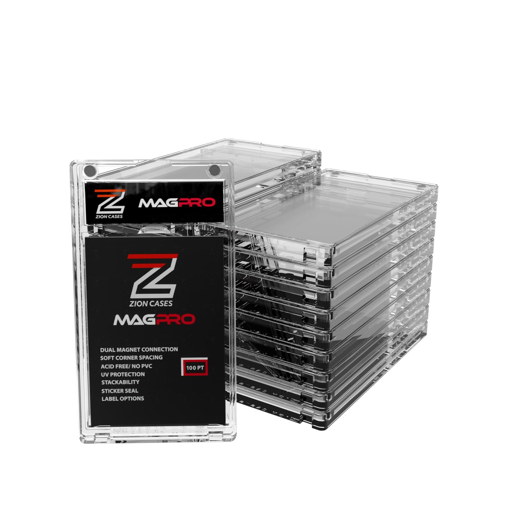 Zion Cases Zion Cases MagPro 100PT Magnetic Card Holder; Duel Magnet Card Case for Secure Holding Strength to Guard Against Unintentional Openings; includes 20 Magnetic Trading Card Case; (20 Pack)