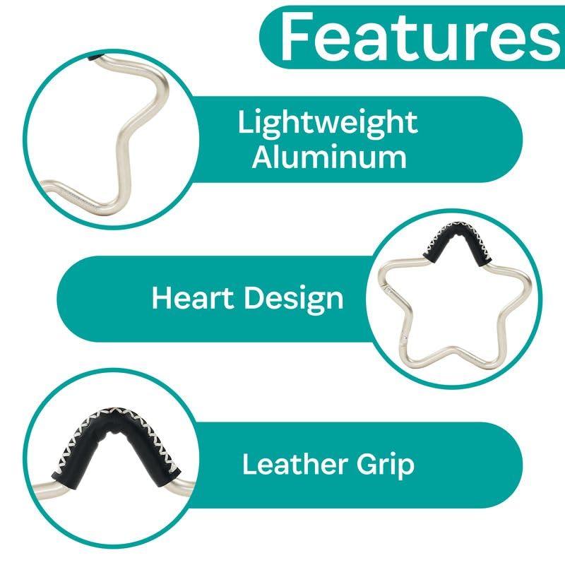 Buggygear Buggygear - Buggy Star Hook - The Perfect Way to Carry Your Baby Diaper Bag - Use The Hook on Your Stroller Handle Bars (Silver/Black)