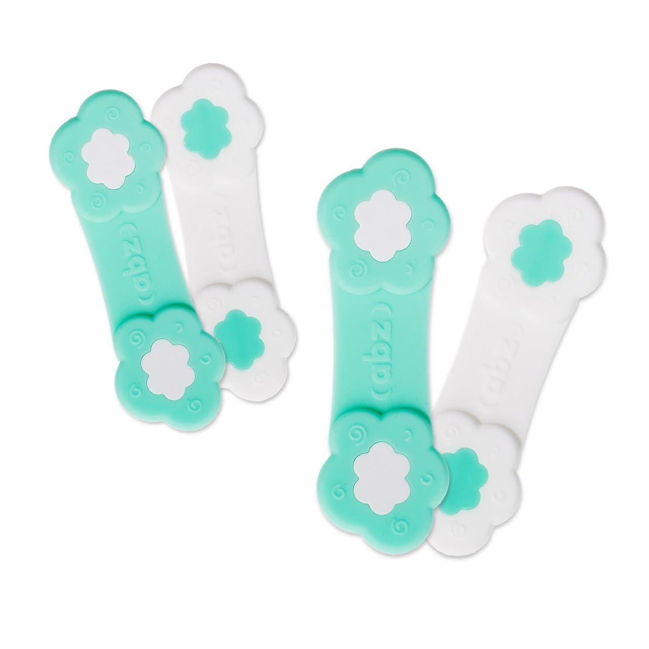 InControl ABZ Pin Free Cloth Diaper Fasteners for Prefolds, Pre-Flats or Flat Diapers - 4 Pack - Turquoise