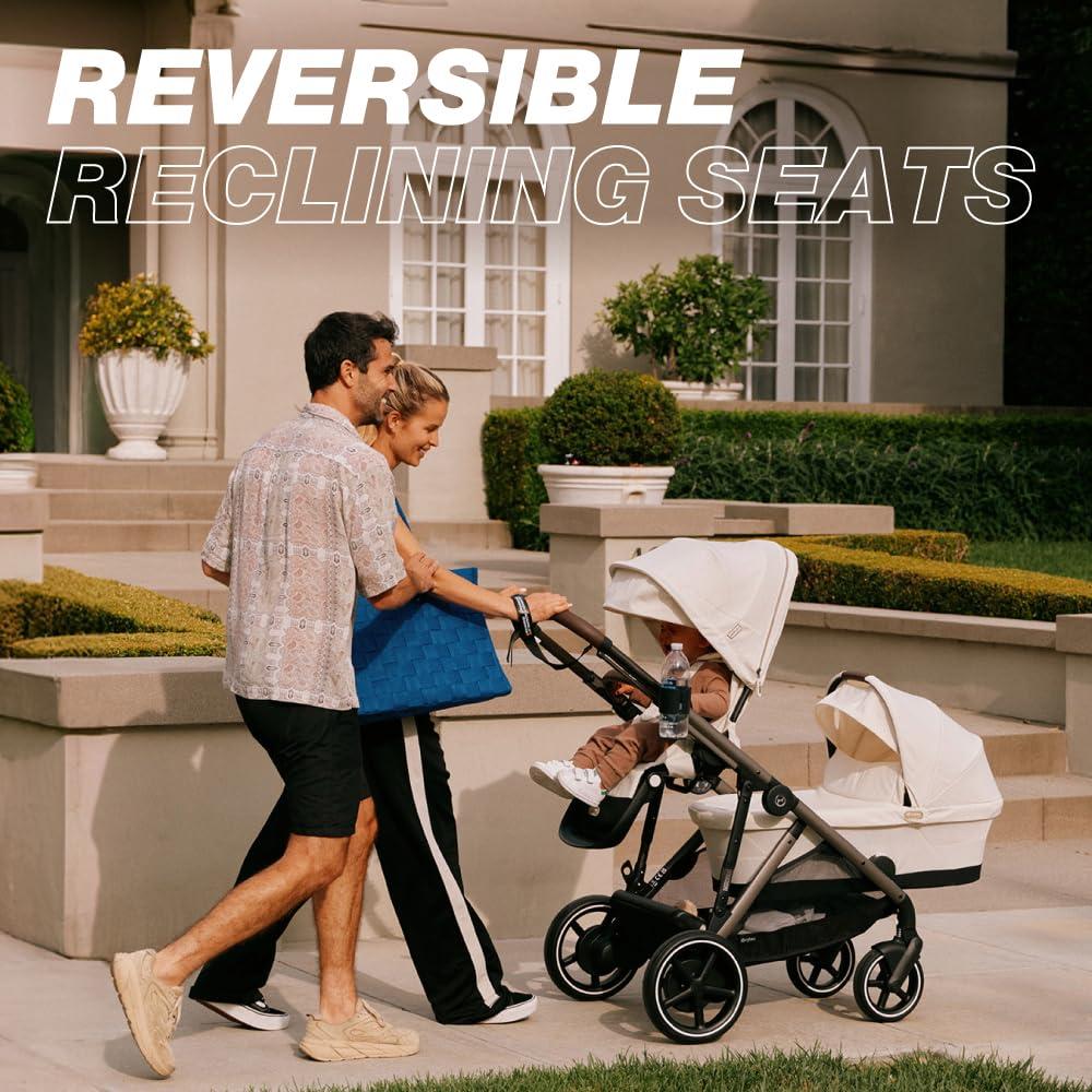 Cybex Cybex Gazelle S All-in-One Toddler and Baby Stroller with Over 20 Modular Configurations, Ergonomic Near-Flat Recline, Shopper Basket, and Compact Fold, Ocean Blue