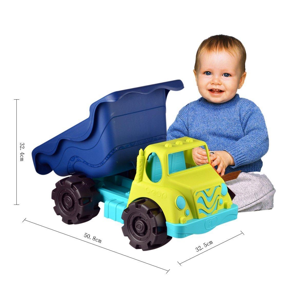 Branford LTD B. toys- Colossal Cruiser 20\" Sand Truck- Water & Sand Playset - Beach Dump Truck for kids- 18 months +
