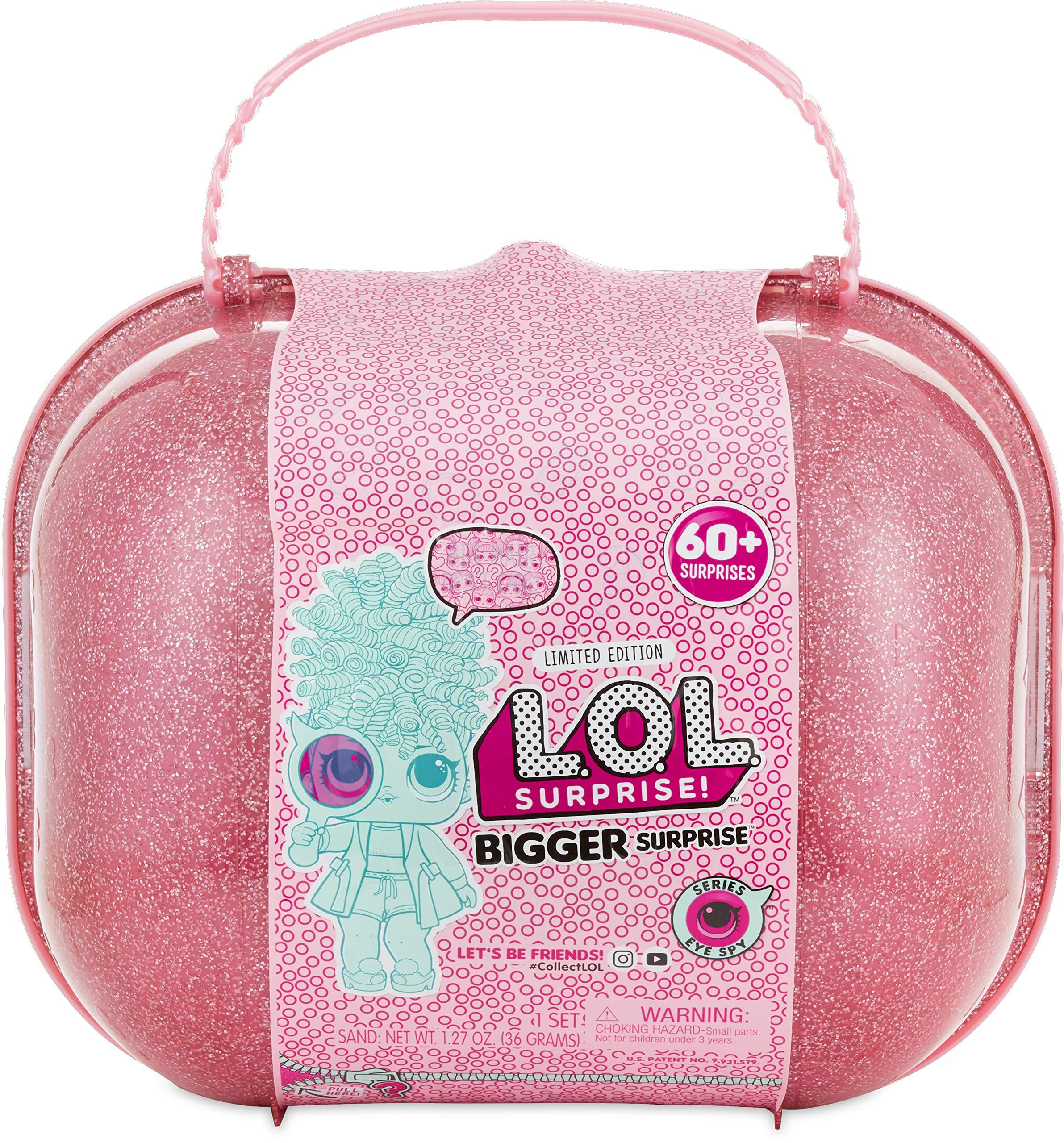 L.O.L. Surprise! L.O.L. Surprise! Bigger Surprise Limited Edition with 2 Collectible Dolls, 1 Pet, 1 Lil Sis with 60+ Surprises in Eye Spy Series Carrying Case- Gift for Kids, Toys for Girls Ages 4 5 6 7+ Year