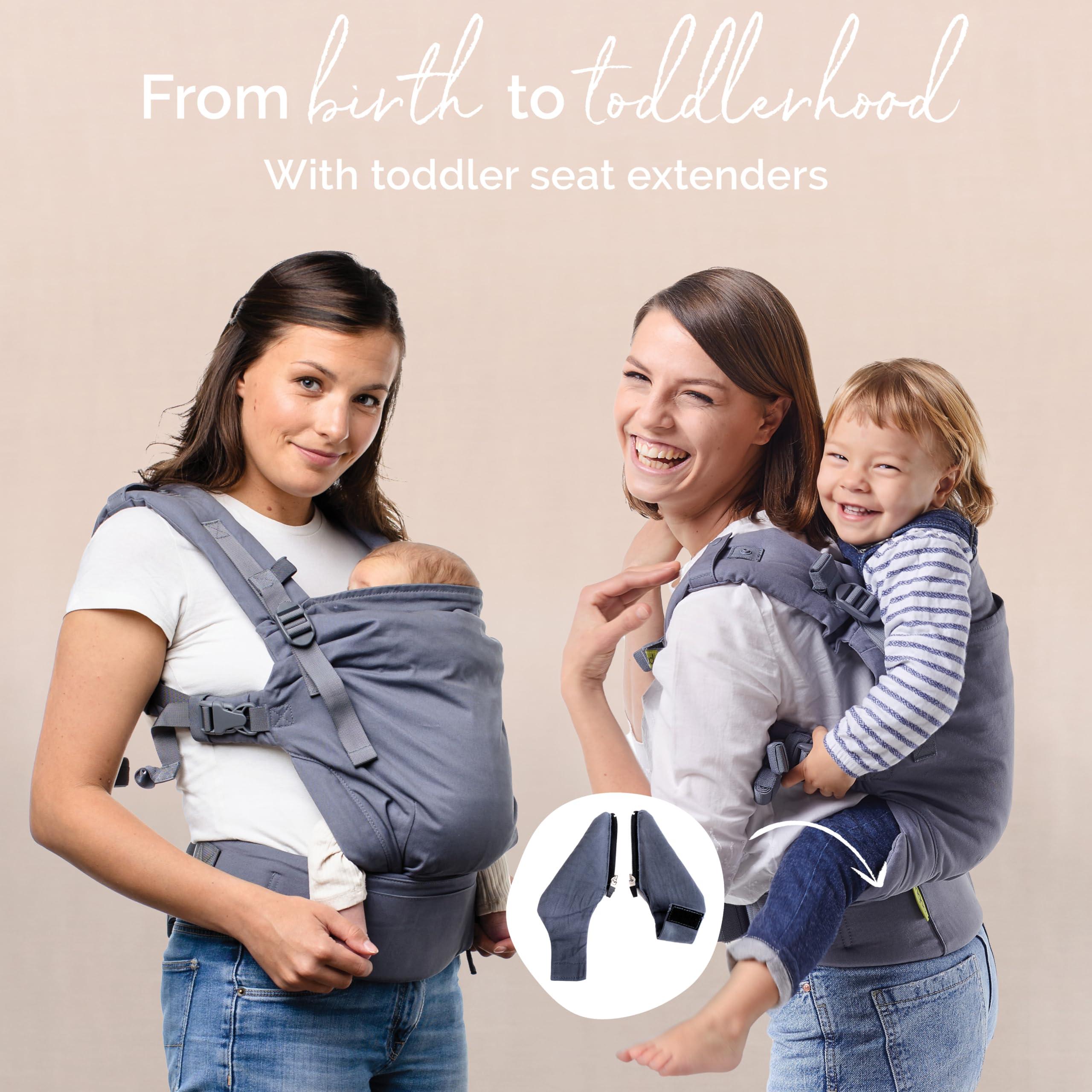 Boba Boba X Baby Carrier - Adjustable Infant Carrier for Newborn to Toddler, Front and Backpack Babywearing 7 to 45 lbs, Ergonomic Baby Carrier with Crossable Straps and Padded Shoulders (Yucca)
