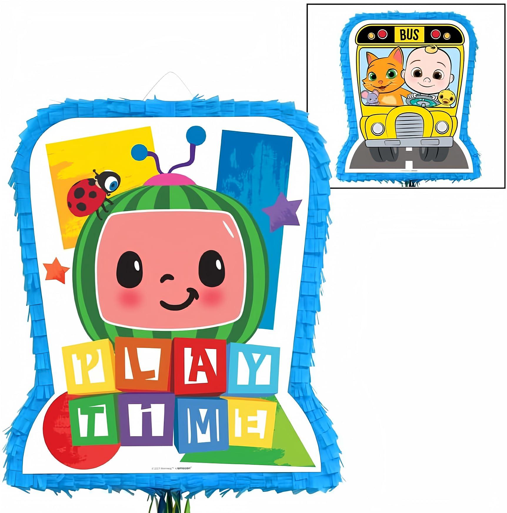 YA OTTA PINATA Party City Ya Otta CoComelon Piata, Pull String, Party Supplies, 18\" x 21.5\"