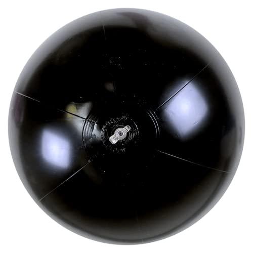 Beachballs.com 16-Inch Deflated Size Solid Black Beach Ball - Inflatable to 12-Inches Diameter