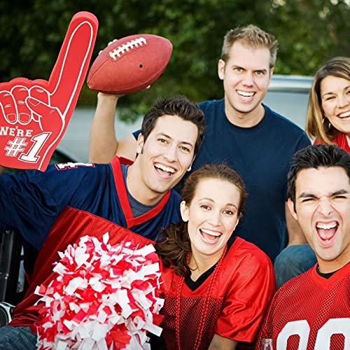 Okuna Outpost Okuna Outpost 2 Pack Red Foam Fingers #1, It\'s Goin\' Down for Sports Fan Accessories, Cheering, Party Favors, 17.5 Inch Giant Foam Hand