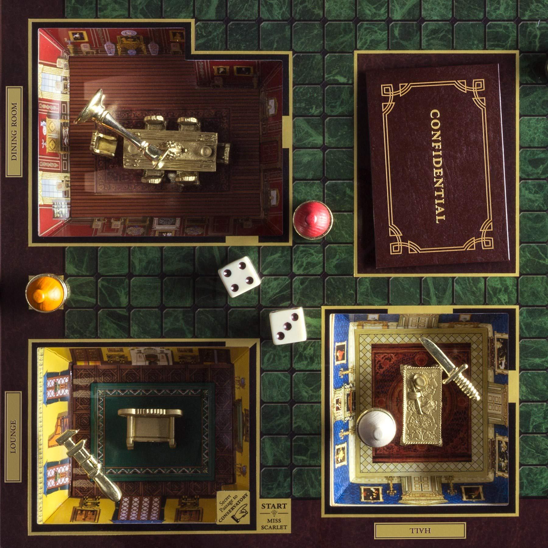 WS Game Company WS Game Company Clue Luxury Edition Board Game with Wood Cabinet