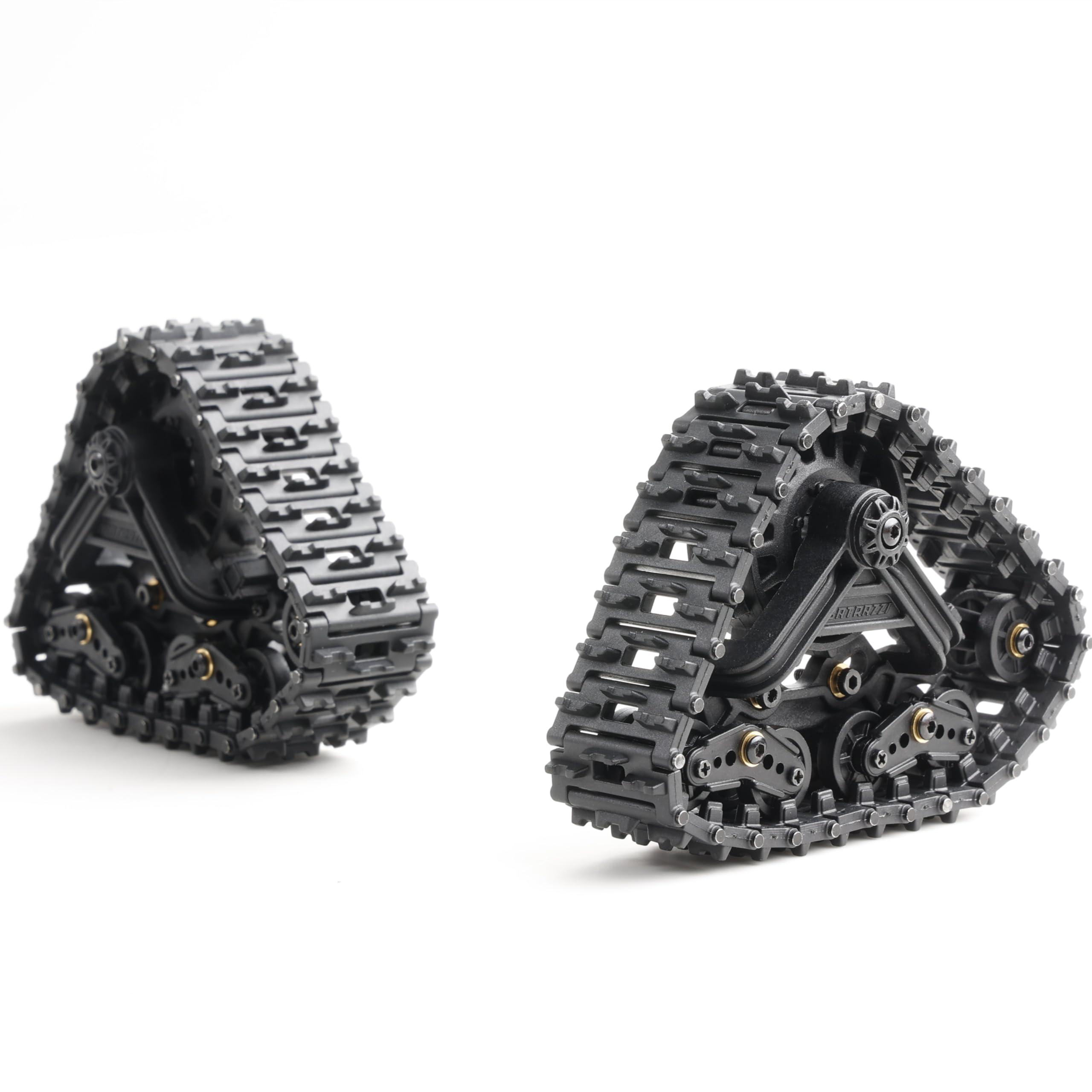 BATRAZZI BATRAZZI FCX24 FCX18 TRX4M SCX24 Tires Rc Car Parts Upgrade Parts Replacement Parts All-Terrain Track Set (2pcs) for 1/24 K5, Smasher, Power Wagon,1/18 FCX18 LC80