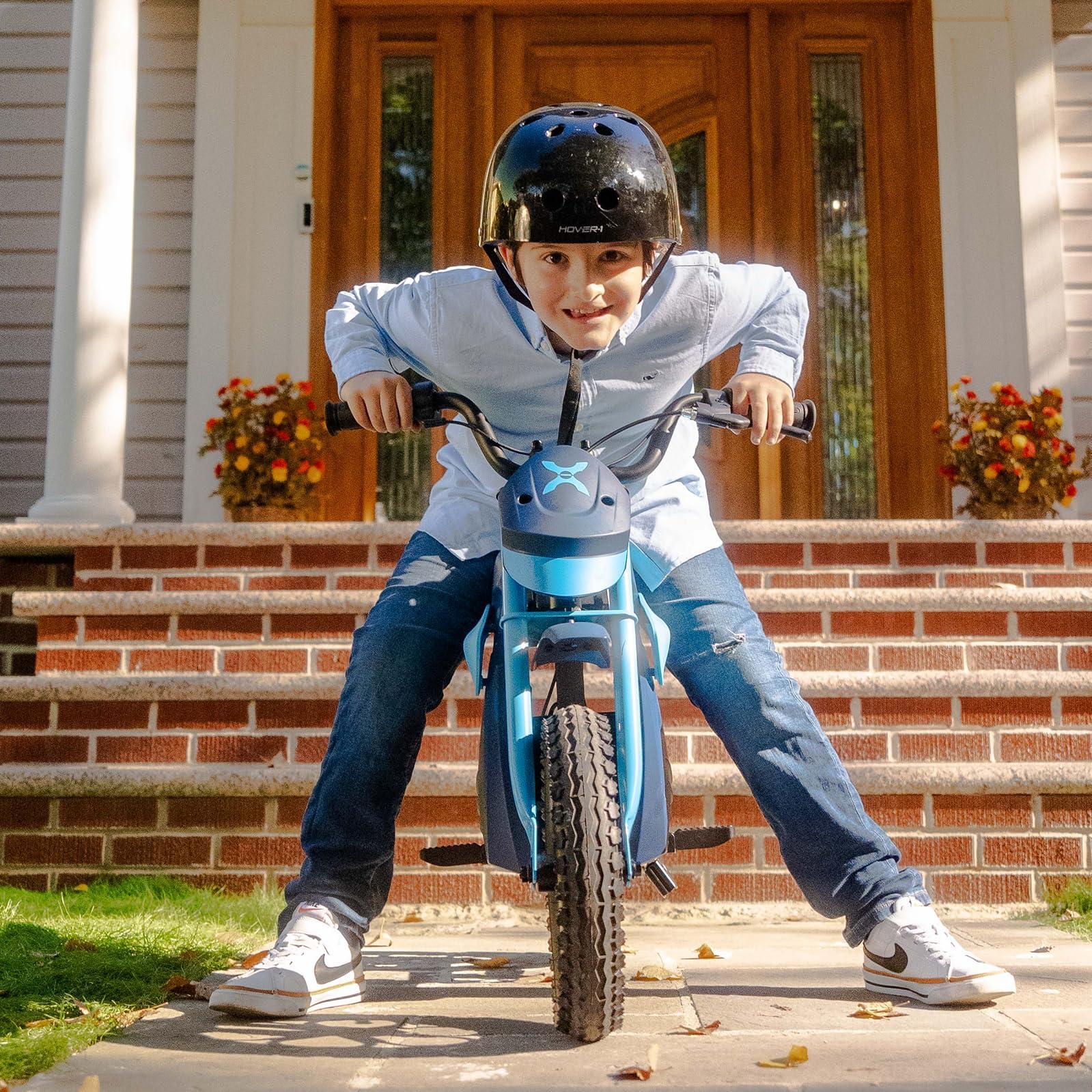 Hover-1 Hover-1 My First Dirt Bike for Kids - 300W Motor, 9MPH Max Speed, 9 Mile Range, 12 Off-Road Tires, 120LB Max Weight, Twist Grip Throttle & Rear Disc Brake Electric Dirt Bike for Kids Ages 5+ Years