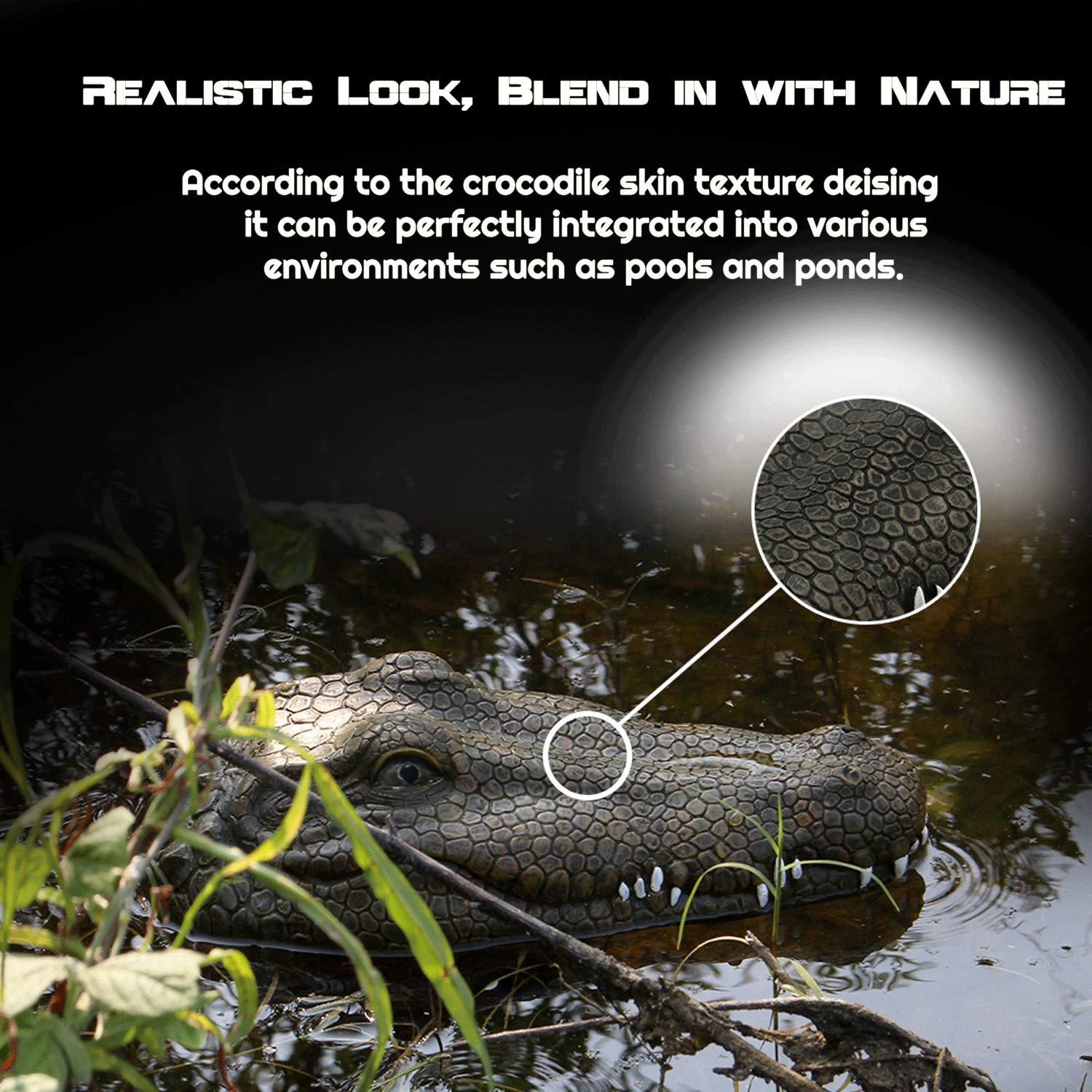 Akargol 2Pcs Remote Control Boat Alligator Head - RC Boats Fake Crocodile Head 2.4 GHz Remote Controlled for Kids and Adults