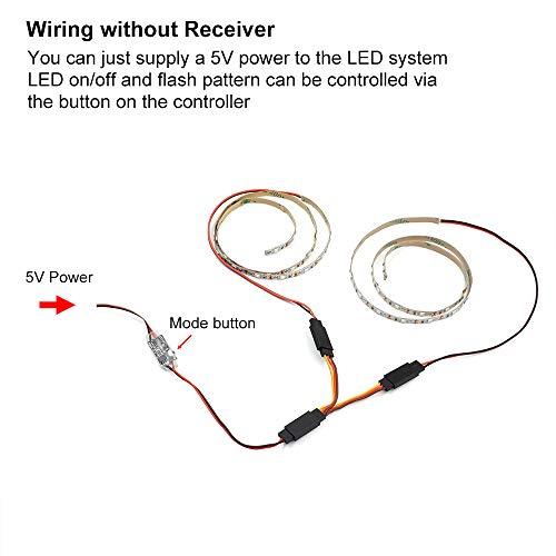 elechawk elechawk Remote Controlled LED Light Strip for RC Fixed Wing Airplane Flying Wing Plane AR Wing Drone Model Car Truck