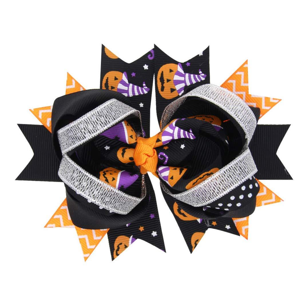 Love Sweety Love Sweety Baby Rose Halloween Headband Infant Pumpkin Hairband Bow Hair Clips (Clip Pumpkin)