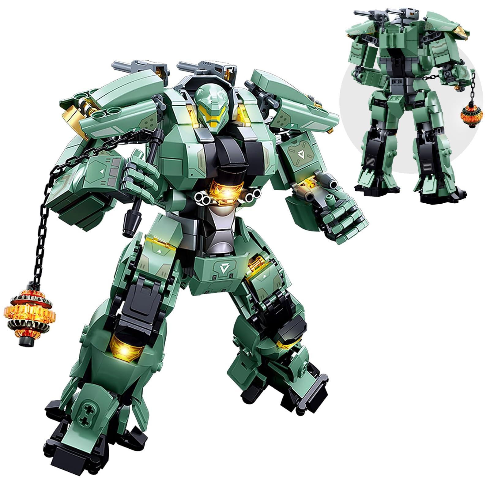 HIGH GODO HIGH GODO Transforming Mech Robot Building Blocks Set,Destroy Warrior City Action Mech Model Building Kit, 542 PCS Cool Robots Toys Gift for Adults and Kids Boys 6 7 8 10+