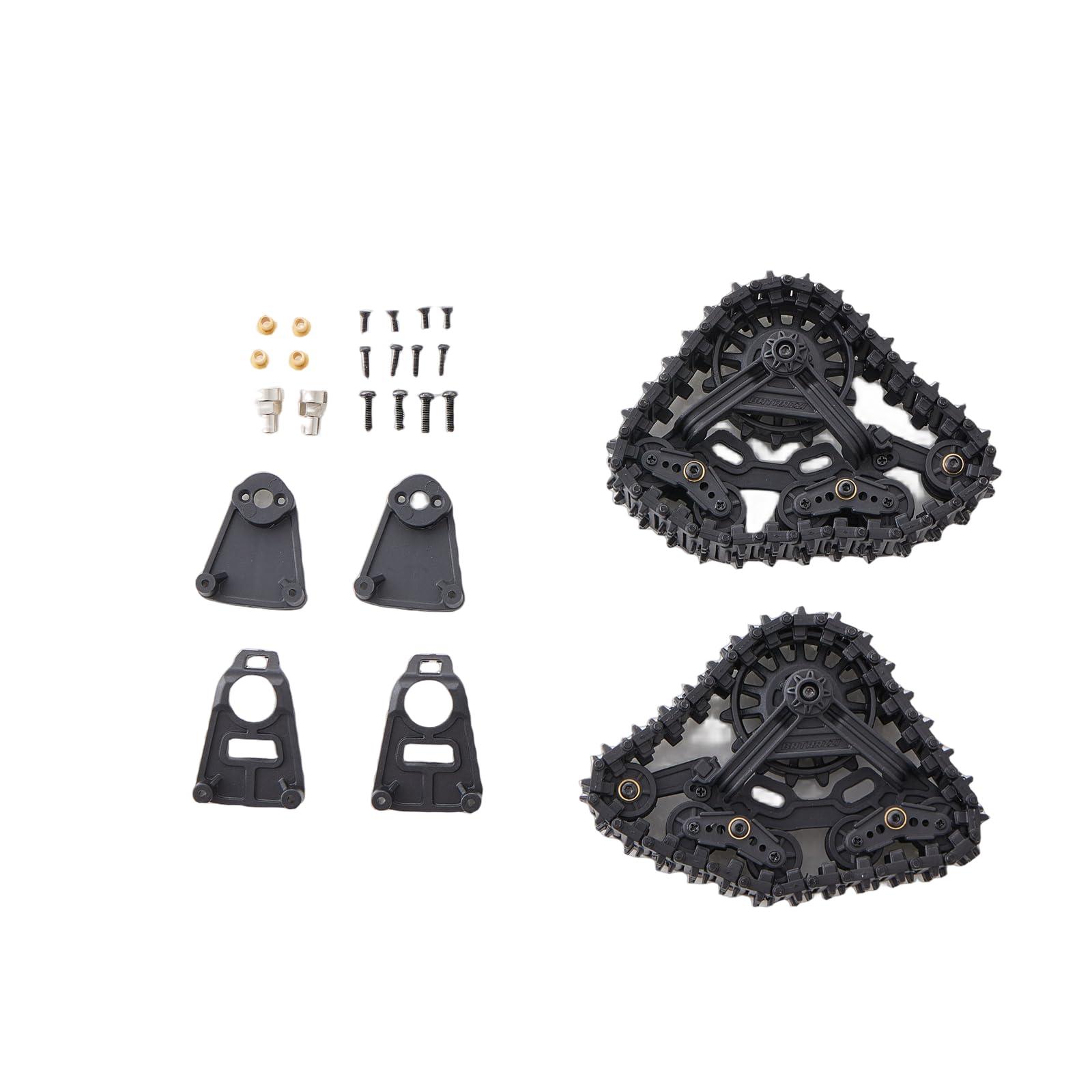BATRAZZI BATRAZZI FCX24 FCX18 TRX4M SCX24 Tires Rc Car Parts Upgrade Parts Replacement Parts All-Terrain Track Set (2pcs) for 1/24 K5, Smasher, Power Wagon,1/18 FCX18 LC80