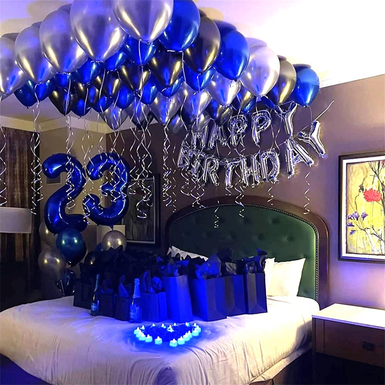 Lingqiang 40\" Balloon Number 2 Navy Blue, Large Dark Blue Foil Number Balloons Set 0-9, Royal Blue 2 Helium Balloons for Boys 2nd 12th 20th Birthday Anniversary Graduation Party Decoration Supplies