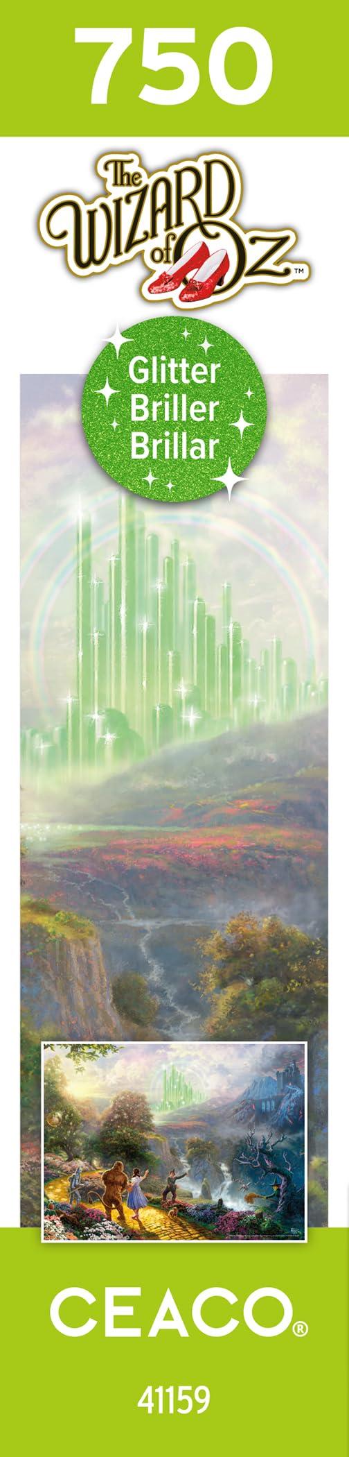Ceaco Ceaco - Thomas Kinkade - The Wizard of Oz - Dorothy Discovers Emerald City - 750 Piece Glitter Jigsaw Puzzle