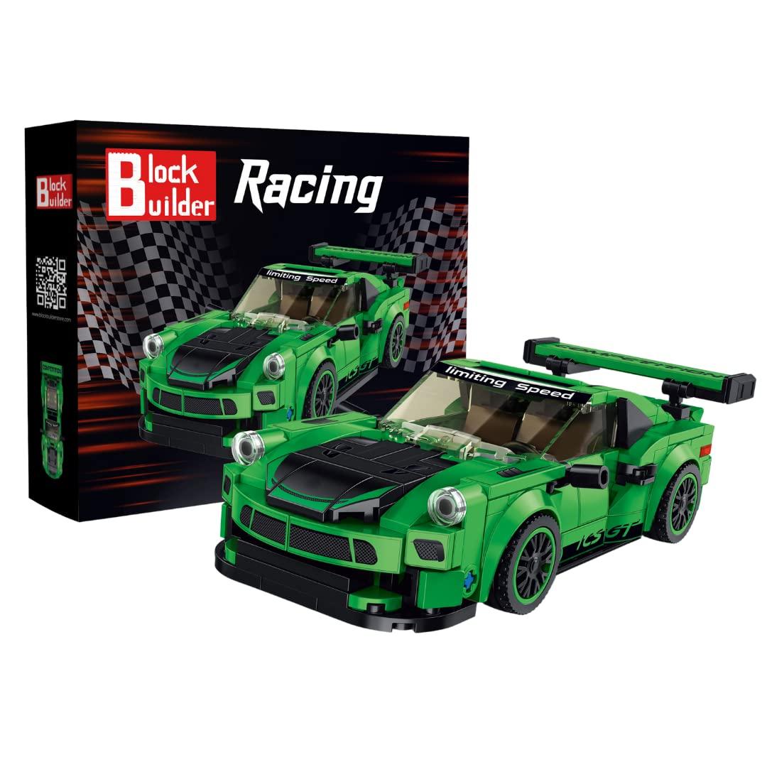 Block Builder Block Builder Porsche 911 Racing Car Building Block Set (358 Pieces). Racing Car Building Blocks for Kids and Adults