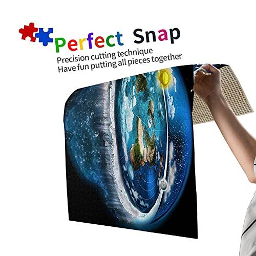 Shenghengyu Puzzles Flat Earth with Dome Art DIY Puzzle Toys for Adults and Children, Unique Artistic Jigsaw Puzzles,Challenging Family Puzzles 1000pcs
