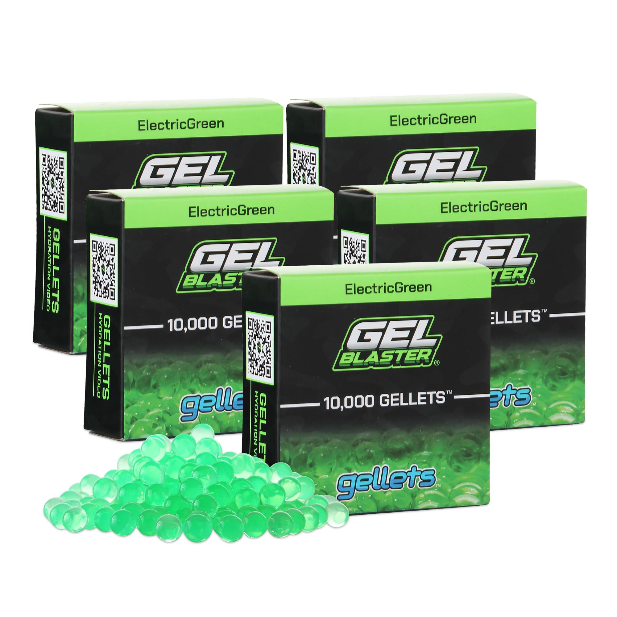 Gel Blaster Gel Blaster Gellets Refill Ammo, 50,000 Green Gellets - All-Natural Eco Friendly, Non-Toxic, Non-Staining & Non-Irritating Water Based Gel Balls - Made Specifically for Gel Blaster