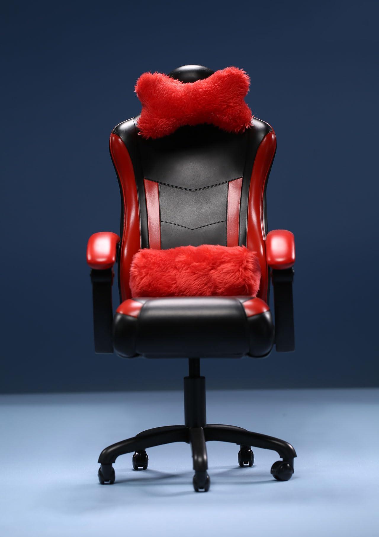 Fremego 1/6 Scale Chair Model,Gaming Chair Model Office Chair Furniture Scene Porps Accessory for 12inch Action Figure (Red)