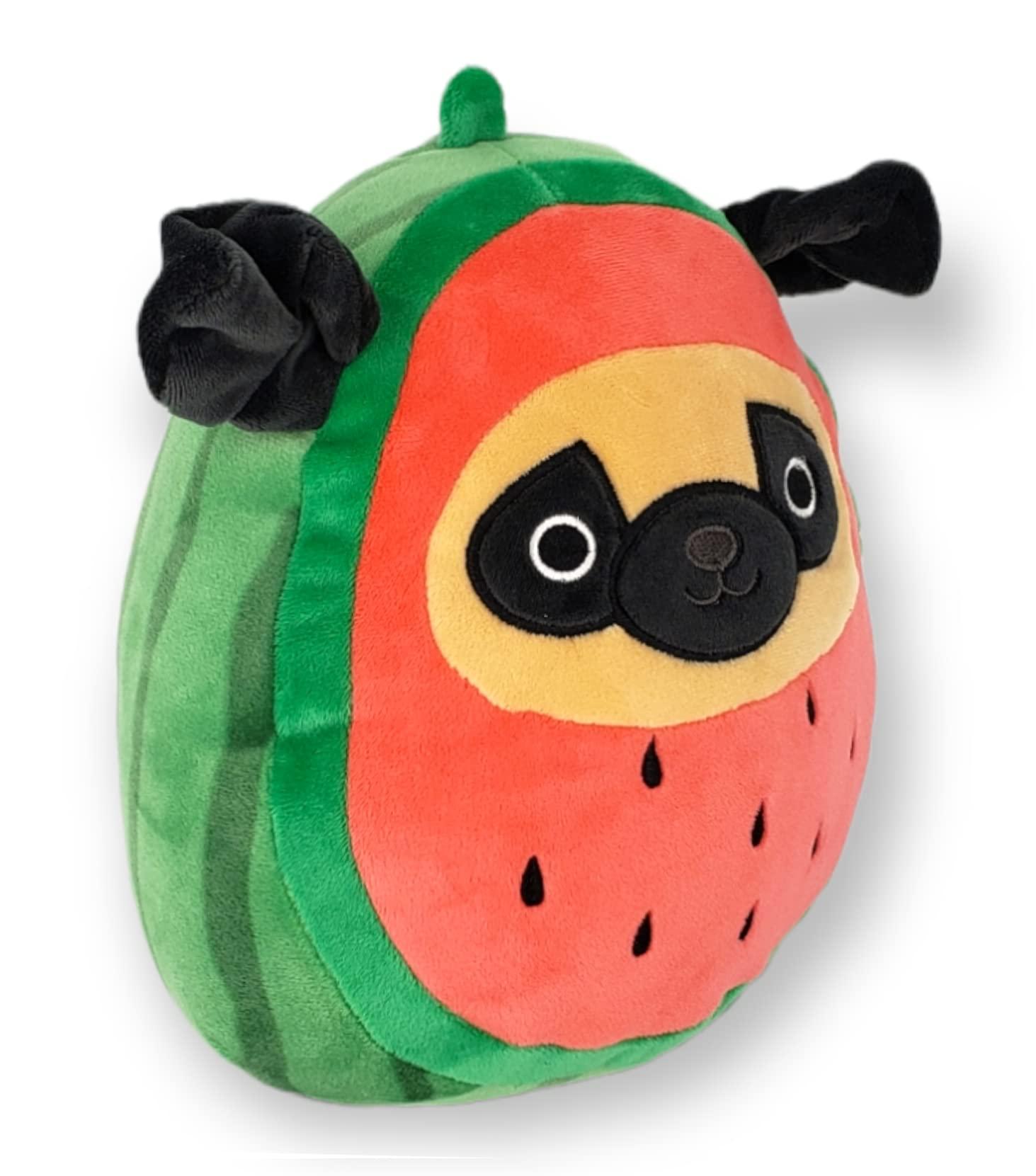 Squishmallow Squishmallow SQUISHMALLOWS KellyToy 8 inch (20cm) Foodie Squad - Prince The Pug in Watermelon Costume