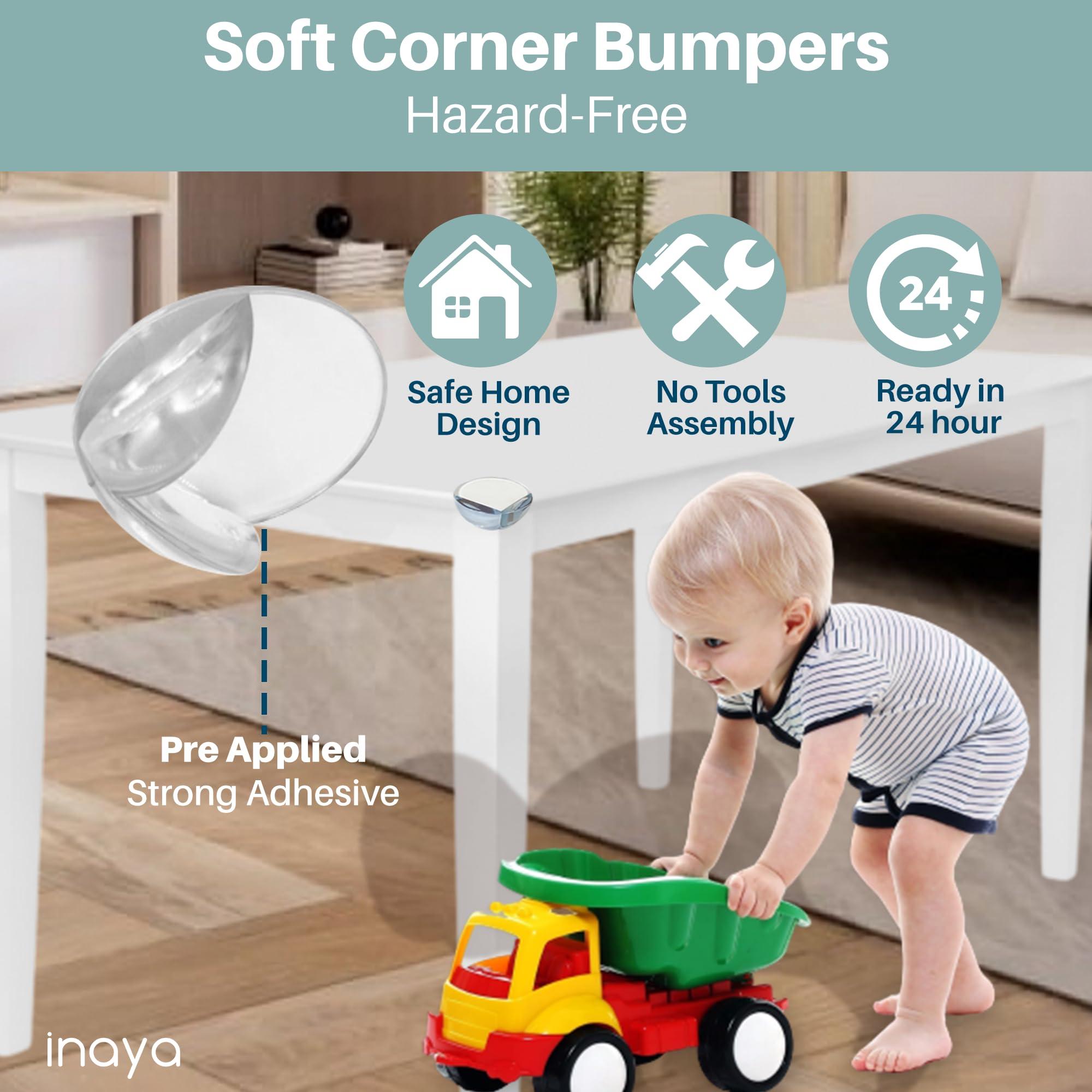 Inaya Inaya Complete Baby Proofing Kit Keep Your Child Safe at Home & Inaya Adjustable Door Strap for Kids Safety & Cat Door Latch