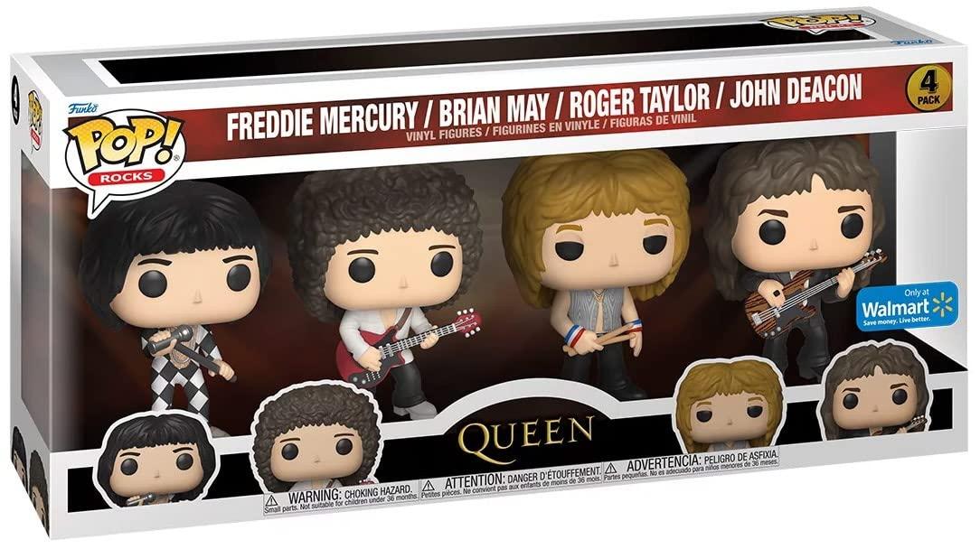 Funko Funko Pop! 4-Pack Rocks: Queen - Freddie Mercury/Brian May/Roger Taylor/John Deacon (Special Edition) Vinyl Figures