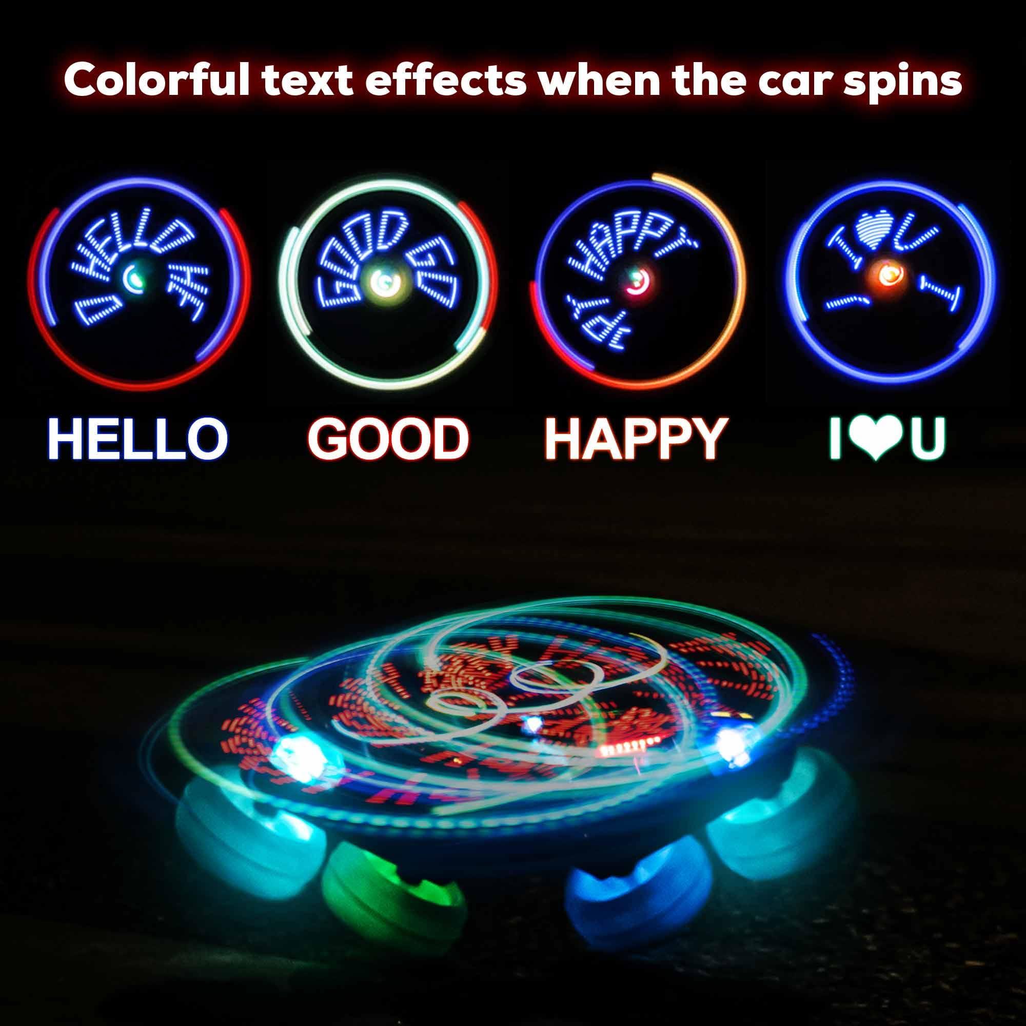 TETON ELECTRONICS RC Stunt Car Double Sided roll,360Rotating Teton Remote Control Car-LED Headlights and Colourful Light Wheels,All Terrain,Rechargeable Toy Cars for 6-12 Year Boys Girls Christmas Birthday Gift