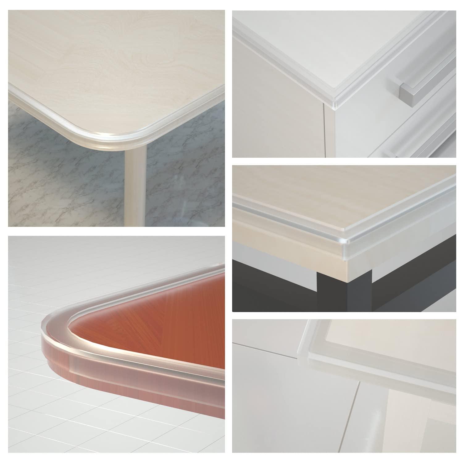 COUMENO COUMENO Clear Edge Protector,Safe Corner Protector, Anti-Sharp Edge Protector, for Furniture, Drawers, Tables, Cabinets 2inX3.28FT