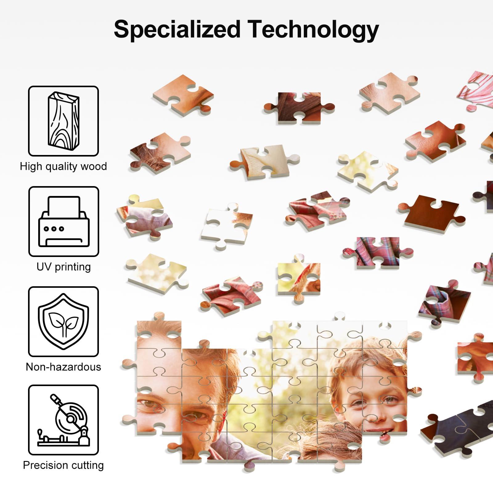 RoyAroma Make a Puzzle from a Photo, Personalized Jigsaw Puzzles 1000 Pieces, Picture Puzzle Custom for All Ages, Perfect for Christmas and Family Fun, Make Your Picture Puzzles with RoyAroma (29.5 * 19.5 in)