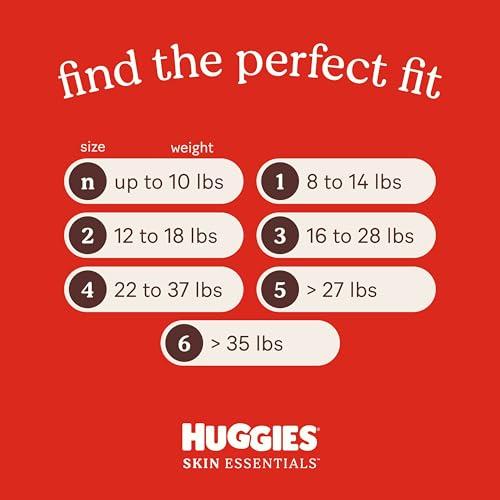 HUGGIES Huggies Size 3 Diapers, Skin Essentials Baby Diapers, Size 3 (16-28 lbs), 58 Count