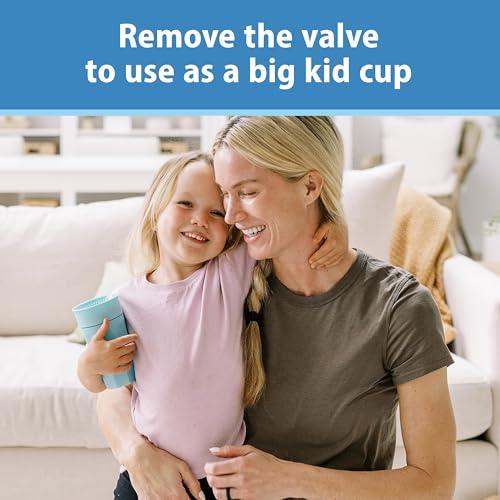 Dr. Brown's Dr. Brown's Milestones Cheers 360 Training Cup for Toddlers & Babies, Leak-Free Sippy Cup, Blue/Aqua, 10oz/300mL, 9m+, 2 Pack (Colors May Vary)