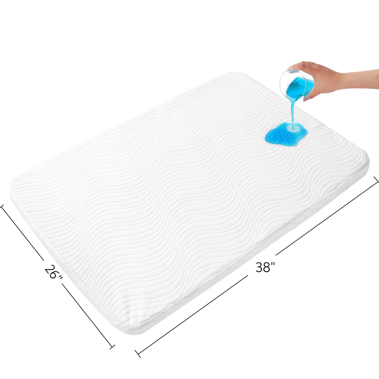 Magik & Kover Pack and Play Mattress 38" x 26", Playard Mattress for Pack and Play, Playpen Mattress Pad for Baby & Toddlers, Pack and Play Mattress Topper with Removable and Washable Cover
